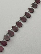 Flat Pear Mystic Garnet Beads - DIY Beading Supplies