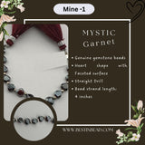 Mystic Garnet Heart Bead Strand