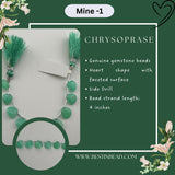 Chrysoprase Natural Heart Bead Strand