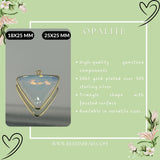 Opalite Triangle Pendant - Boho Chic Gemstone Necklace with 24kt Gold Elegance