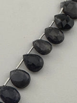 Iolite Faceted Pear 4 inch Bead Strand 5.5X9-7.5X11mm & 46 Cts Natural Semi Precious Gemstone Birthstone Women Jewelry Making Necklace DIY