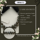 Labradorite Natural Onion Bead Strand