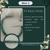Turquoise Natural Rondelle Bead Strand
