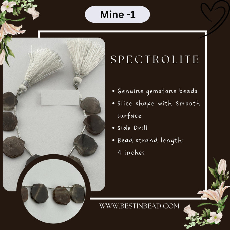 Spectrolite Slice Bead Strand