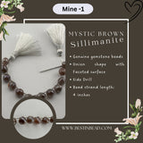 Mystic Brown Sillimanite Onion Bead Strand