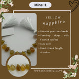 Yellow Sapphire Teardrop Bead Strand