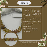 Yellow Tourmaline Teardrop Bead Strand