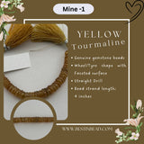 Yellow Tourmaline Tyre Bead Strand