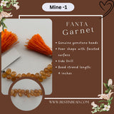 Fanta Garnet Pear Bead Strand