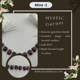Mystic Garnet Chicklet Bead Strand