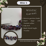 Mystic Garnet Heart Bead Strand