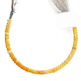 Ethiopian Opal Yellow Smooth Rondelle 8 inch Bead Strand 5 MM & 35 Carats Natural Semi Precious Gemstone Birthstone DIY Jewelry