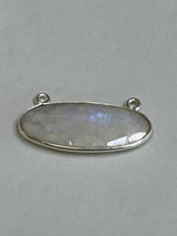 Rainbow Moonstone Oval Pendant - Boho Chic Gemstone Necklace with 925 Sterling Silver Elegance