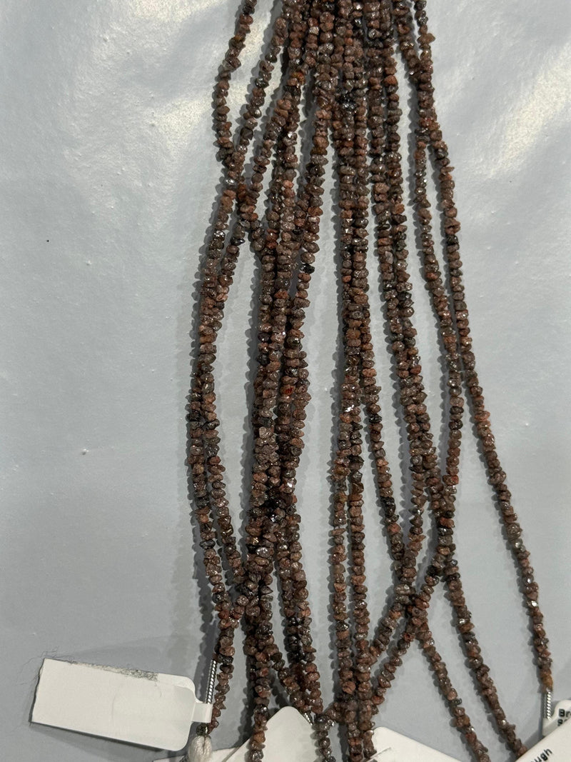 Brown Diamond Faceted Rough 6 Inch Bead Strand & 5 Carats Natural Precious Gemstone Perfect For DIY Jewelry Making Necklace, Earrings Rings