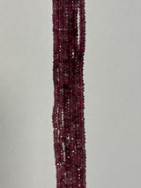 Pink Tourmaline Shaded Rondelle Gemstone Beads - Natural Semi Precious Bead Strand - Sizes 2mm to 7mm - Jewelry Making Supplies