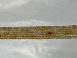 Imperial Topaz Rondelle Gemstone Beads - Natural Semi Precious Bead Strand - Sizes 2mm to 7mm - Jewelry Making Supplie