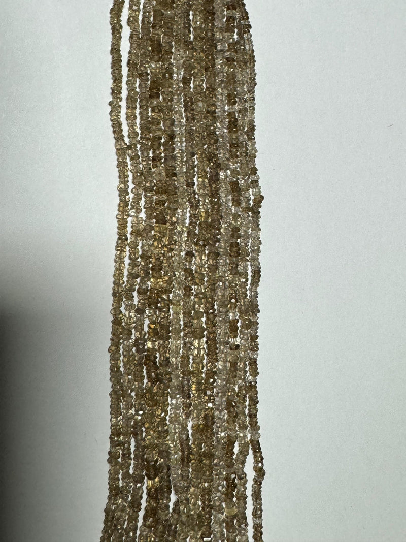 Beer Quartz Coated Rondelle Gemstone Beads - Natural Semi Precious Bead Strand - Sizes 2mm to 7mm - Jewelry Making Supplies