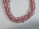 Rose Quartz Rondelle Gemstone Beads - Natural Semi Precious Bead Strand - Sizes 2mm to 6mm - Jewelry Making Supplies
