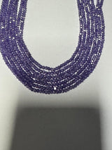 Amethyst Zircon Rondelle Gemstone Beads - Natural Semi Precious Bead Strand - Sizes 2mm to 7mm - Jewelry Making Supplies