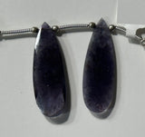 Iolite Pear Faceted Natural AAA Quality Semi Precious Gemstone Bead 10X30mm & 21 CTs Diy Women Jewelry Making Earrings Bracelet