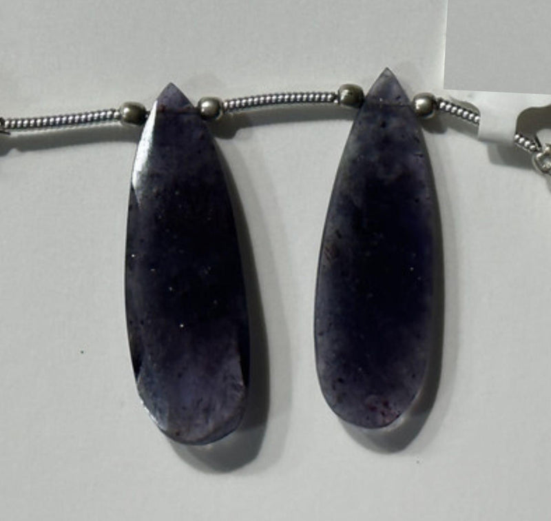 Iolite Pear Faceted Natural AAA Quality Semi Precious Gemstone Bead 10X30mm & 21 CTs Diy Women Jewelry Making Earrings Bracelet