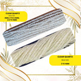 Full strand of clear quartz faceted rondelle beads, 13 inches long, ready for DIY necklace making.