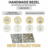 Clear quartz rectangle gemstone pendant for jewelry making