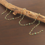 Natural Gemstone Beads 18K Gold Ruby Emerald Diamond Sapphire - Sold by the inch