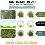 Heart Shape Bezel Gemstone Charm Gold Plated | Jewelry Making Supplies | DIY Necklace Bracelet Link