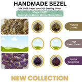 Heart Shape Bezel Gemstone Charm Gold Plated | Jewelry Making Supplies | DIY Necklace Bracelet Link