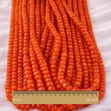 Ethiopian Orange Opal Rondelle Beads | Natural Welo Fire Opal Smooth & Faceted | Bulk Strand