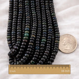 Ethiopian Black Opal Rondelle Beads | Natural Welo Smooth & Faceted Gemstone | Bulk Strand