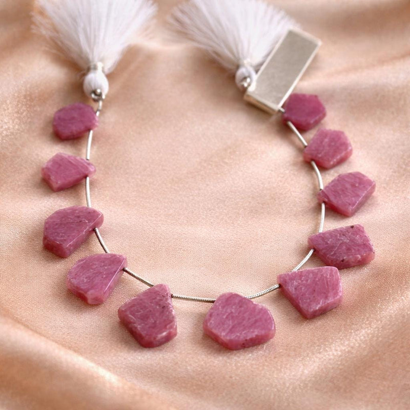 Ruby Slice Bead Strand, Natural Gemstone Jewelry Making