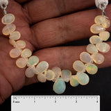 Natural Ethiopian Opal Pear Beads – Faceted & Smooth Gemstone Strand (4 Inch)