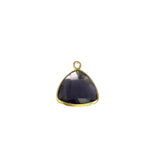 Boho Chic Amethyst Bezel Pendant - Handcrafted Gemstone Necklace with 24kt Gold Plating