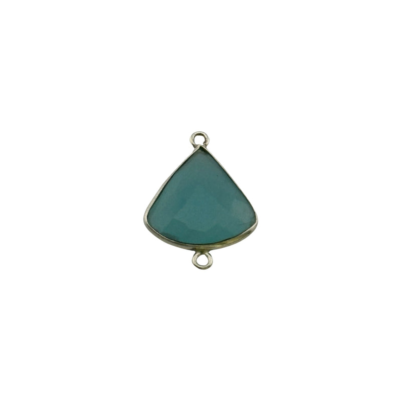 Boho Chic Chalcedony Blue Bezel Pendant - Handcrafted Gemstone Necklace in 925 Sterling Silver with Stunning Finishes