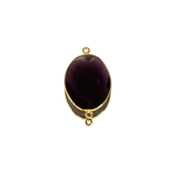 Amethyst Sterling Silver Bezel Pendant – Faceted Gemstone Necklace