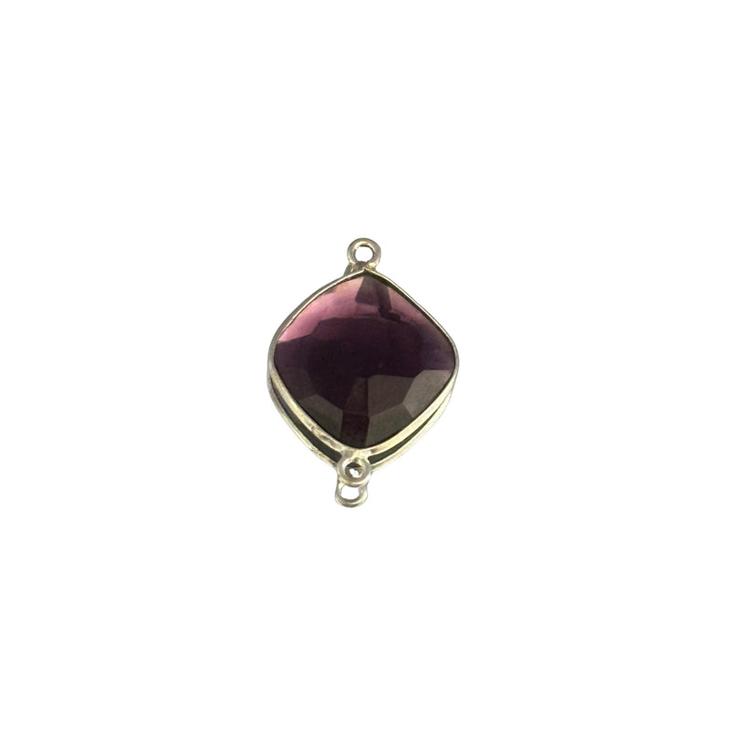 Boho Chic Amethyst Bezel Pendant - Handcrafted Gemstone Necklace in 925 Sterling Silver with Stunning Finishes