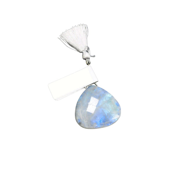 AAA Rainbow Moonstone Heart Bead - 25mm, 20 Carat - Jewelry Making