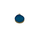24k Gold Electroplated - Kissed Blue Druzy - Handmade Pendant Necklace - Gothy Elegance & Jewelry Gift