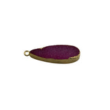24k Gold electroplated - Kissed Purple Druzy - Handmade Pendant Necklace - Gothy Elegance & Jewelry Gift