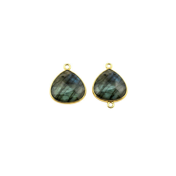 Labradorite Heart Pendant - Boho Chic Gemstone Necklace with 925 Sterling Silver Elegance