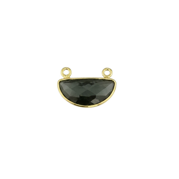 Boho Chic London Blue Topaz Bezel Pendant - Handcrafted Gemstone Necklace with 24kt Gold Plating