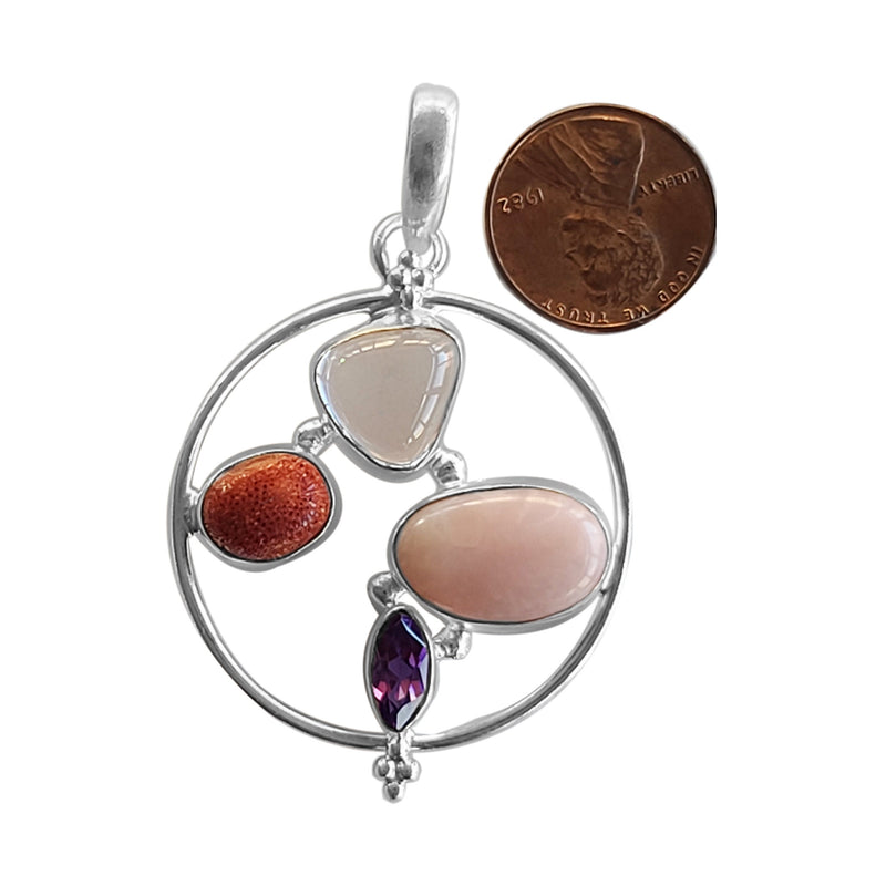 Silver Gemstone Pendant