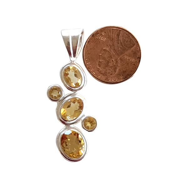 Citrine handmade gemstone pendants.
