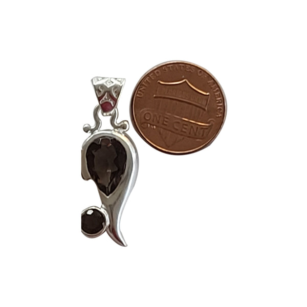 Smoky Topaz handmade gemstone pendants.
