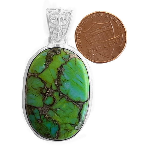 Turquoise handmade gemstone pendants.