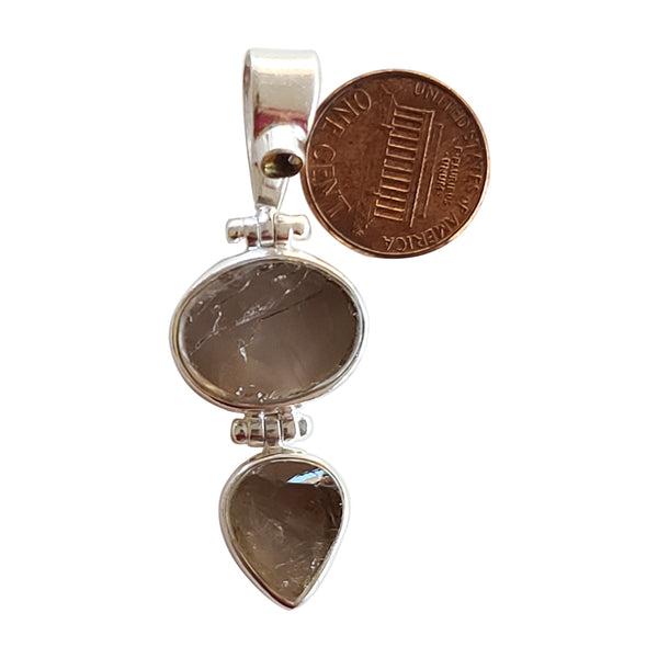 Smoky quartz handmade gemstone pendants.