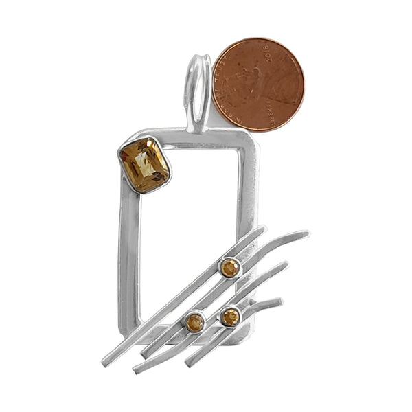 Citrine handmade gemstone pendants.