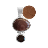 Rhodonite and Smoky Topaz Assorted Vintage Pendants Necklace - 925 Sterling Silver Handmade DIY Jewelry Making - Gemstone Pendants
